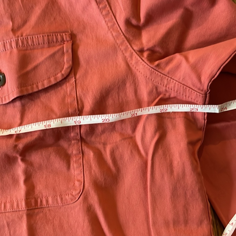 LL Bean Lakewashed Twill untucked fit Mineral red medium - Picture 4 of 5